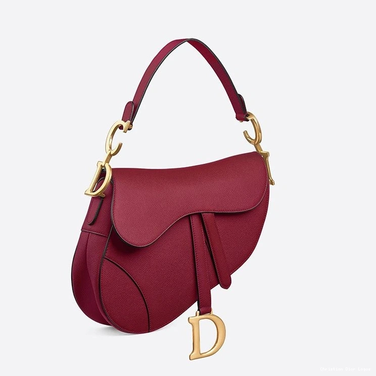 Cheap Bag Calfskin Grained Dior Red Saddle 0711 Luxury